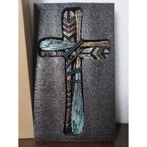 Eagrafts Paddle Cross Decorative Resin Cross Wall Hanging Rustic 12"